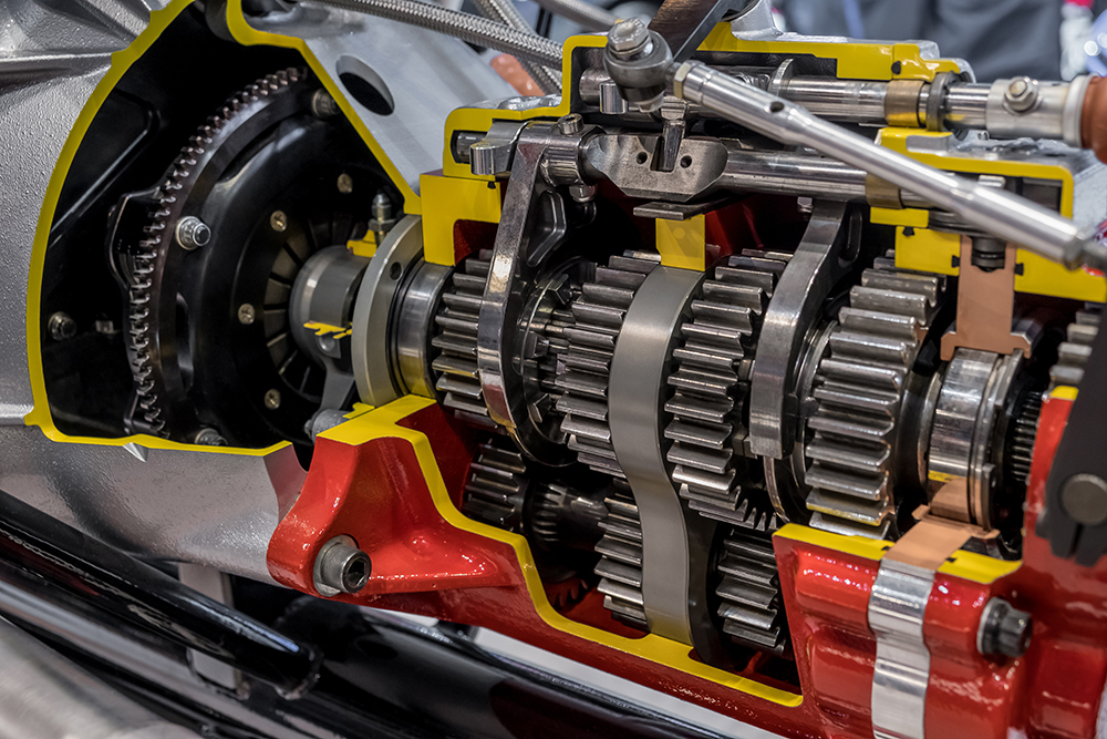 Cutaway car gearbox